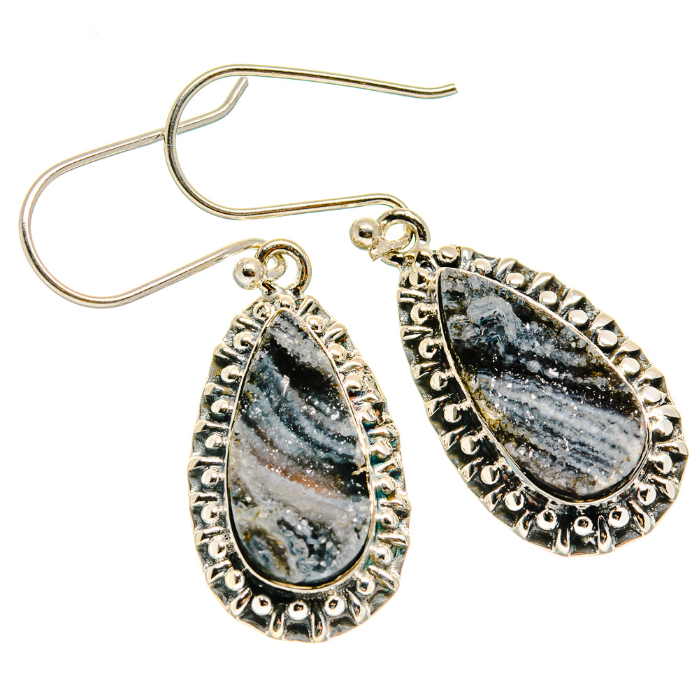 Desert Druzy Earrings handcrafted by Ana Silver Co - EARR425230 - Photo 2
