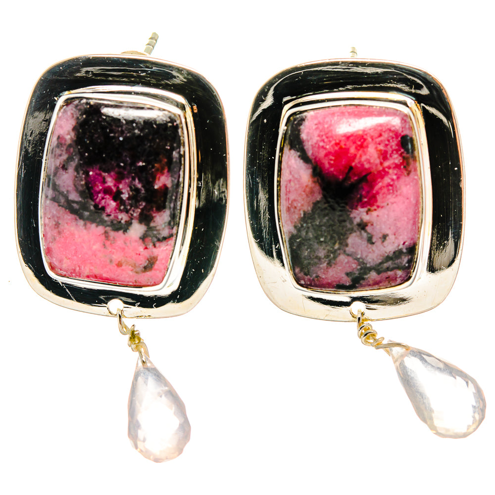 Rhodonite Earrings handcrafted by Ana Silver Co - EARR425232 - Photo 2