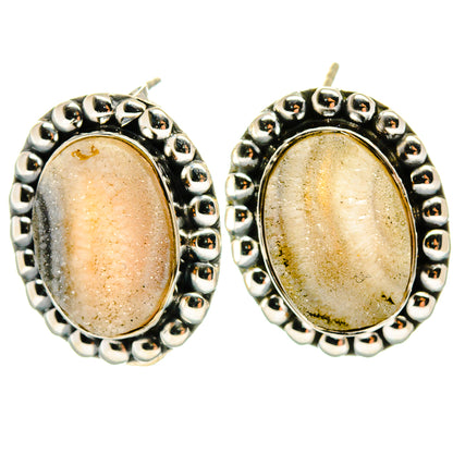 Desert Druzy Earrings handcrafted by Ana Silver Co - EARR425239 - Photo 2