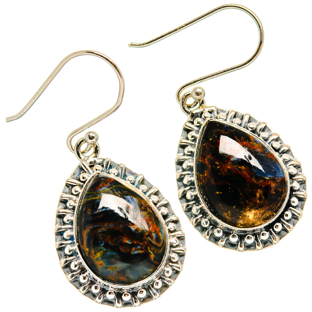 Pietersite Earrings handcrafted by Ana Silver Co - EARR425242 - Photo 2