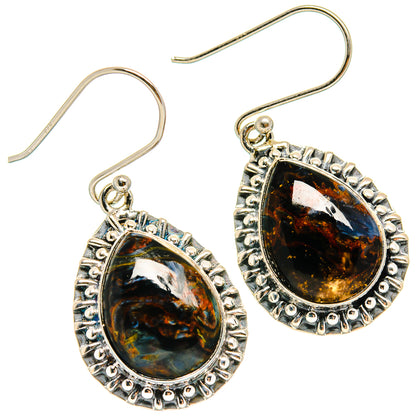 Pietersite Earrings handcrafted by Ana Silver Co - EARR425242 - Photo 2