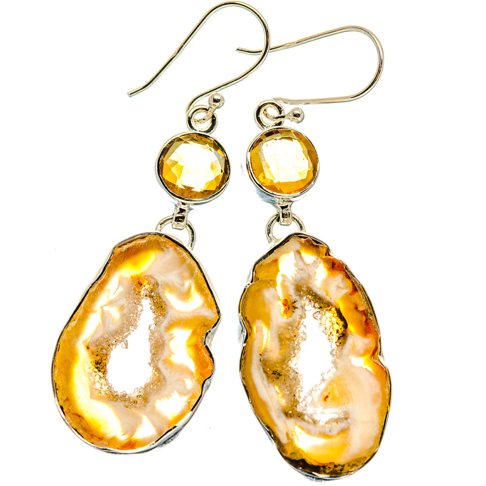 Geode Slice Earrings handcrafted by Ana Silver Co - EARR425251 - Photo 2