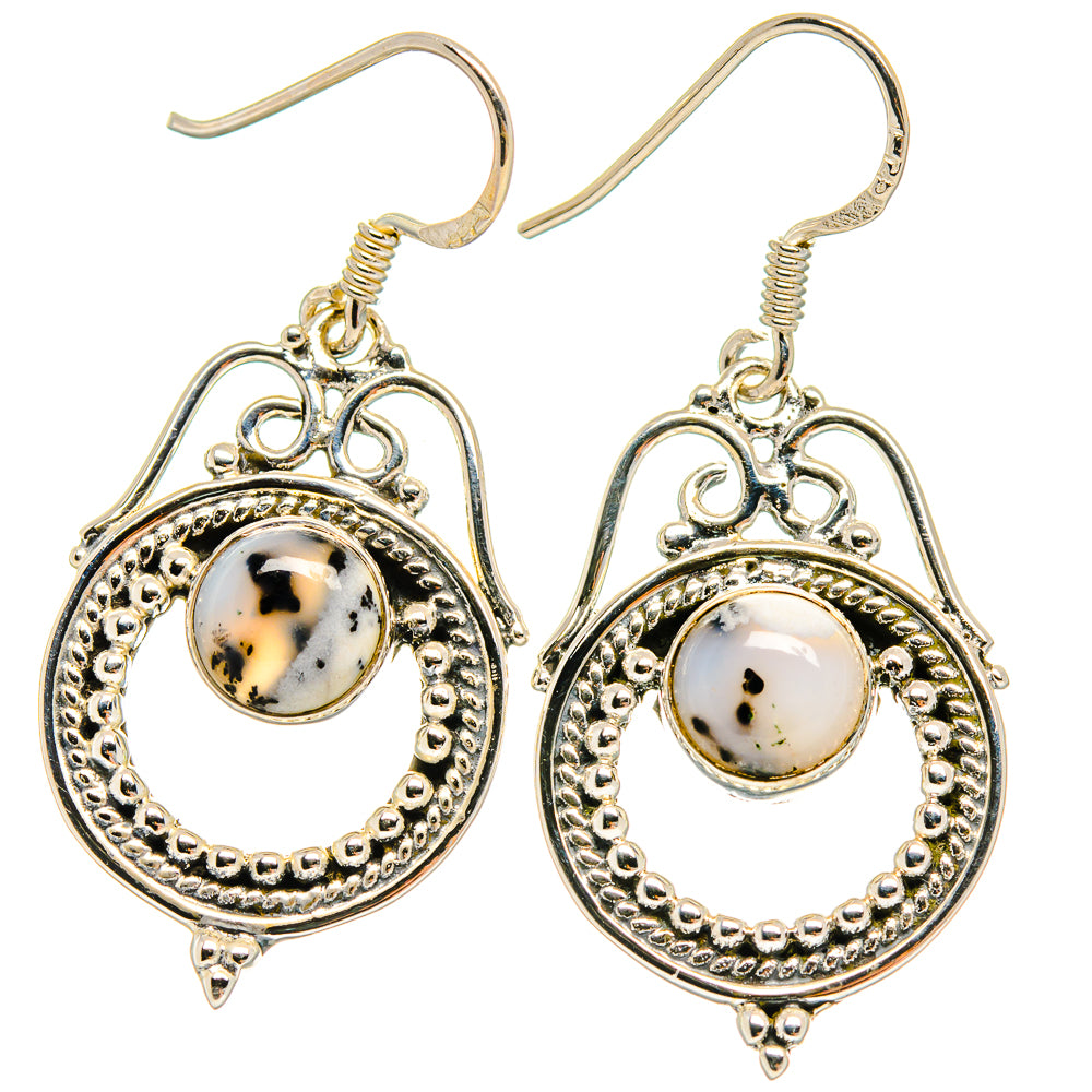 Dendritic Opal Earrings handcrafted by Ana Silver Co - EARR425253 - Photo 2