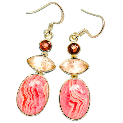 Rhodochrosite Earrings handcrafted by Ana Silver Co - EARR425256 - Photo 2