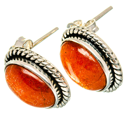 Sunstone Earrings handcrafted by Ana Silver Co - EARR425260 - Photo 2