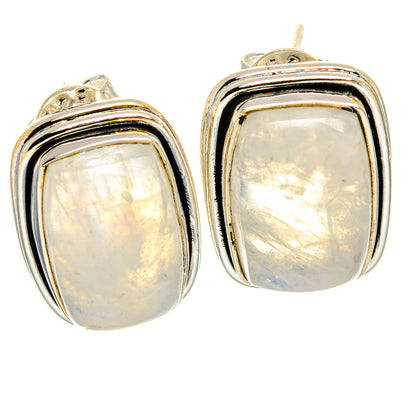 Rainbow Moonstone Earrings handcrafted by Ana Silver Co - EARR425269 - Photo 2