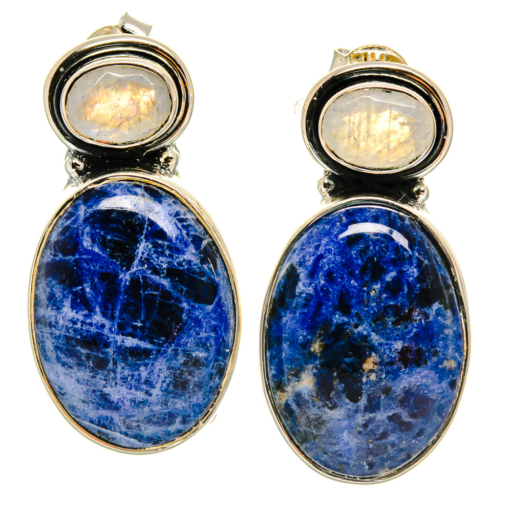 Sodalite Earrings handcrafted by Ana Silver Co - EARR425270 - Photo 2