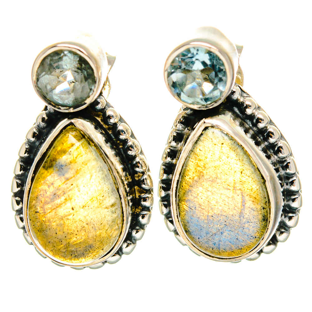 Labradorite Earrings handcrafted by Ana Silver Co - EARR425275 - Photo 2