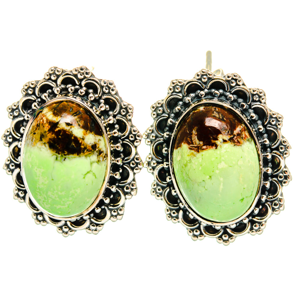Lemon Chrysoprase Earrings handcrafted by Ana Silver Co - EARR425287 - Photo 2