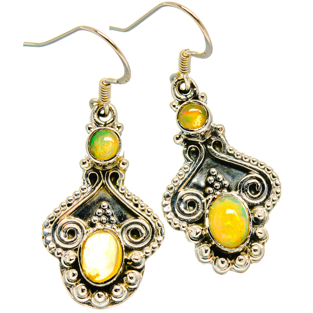 Ethiopian Opal Earrings handcrafted by Ana Silver Co - EARR425290 - Photo 2