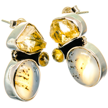 Dendritic Opal Earrings handcrafted by Ana Silver Co - EARR425291 - Photo 2