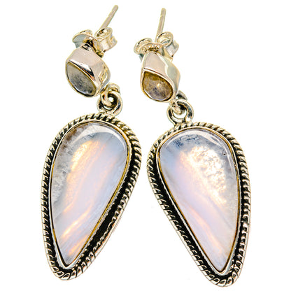Blue Lace Agate Earrings handcrafted by Ana Silver Co - EARR425292 - Photo 2
