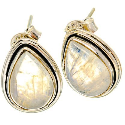 Rainbow Moonstone Earrings handcrafted by Ana Silver Co - EARR425295 - Photo 2