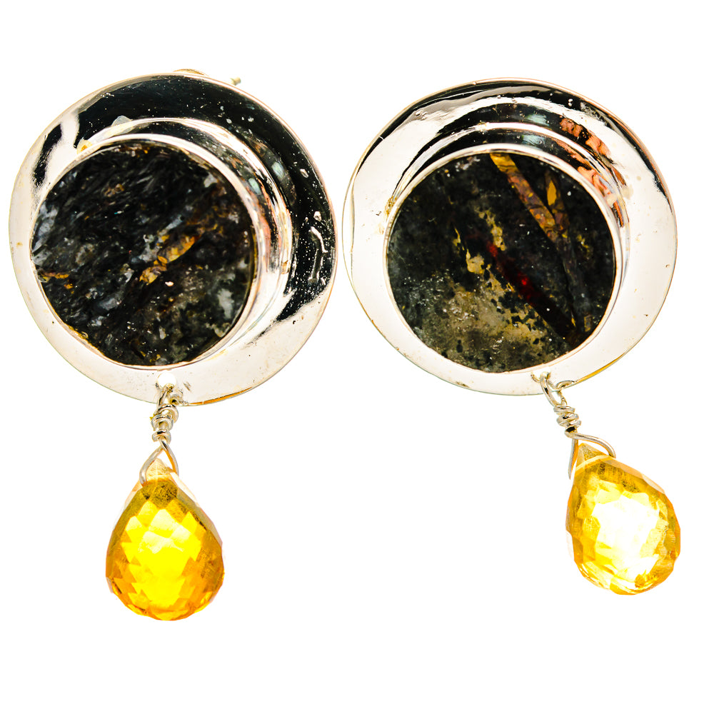 Tektite Earrings handcrafted by Ana Silver Co - EARR425299 - Photo 2
