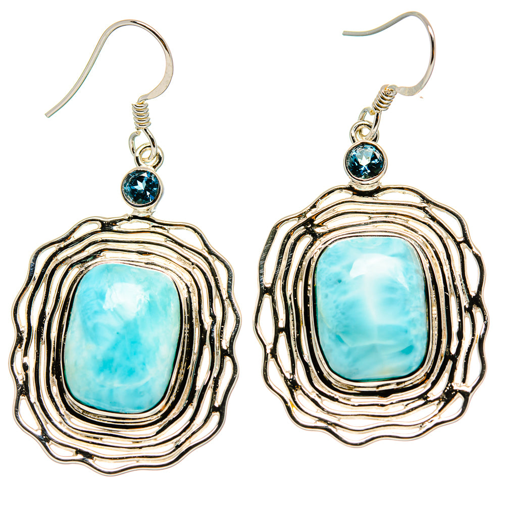 Larimar Earrings handcrafted by Ana Silver Co - EARR425302 - Photo 2