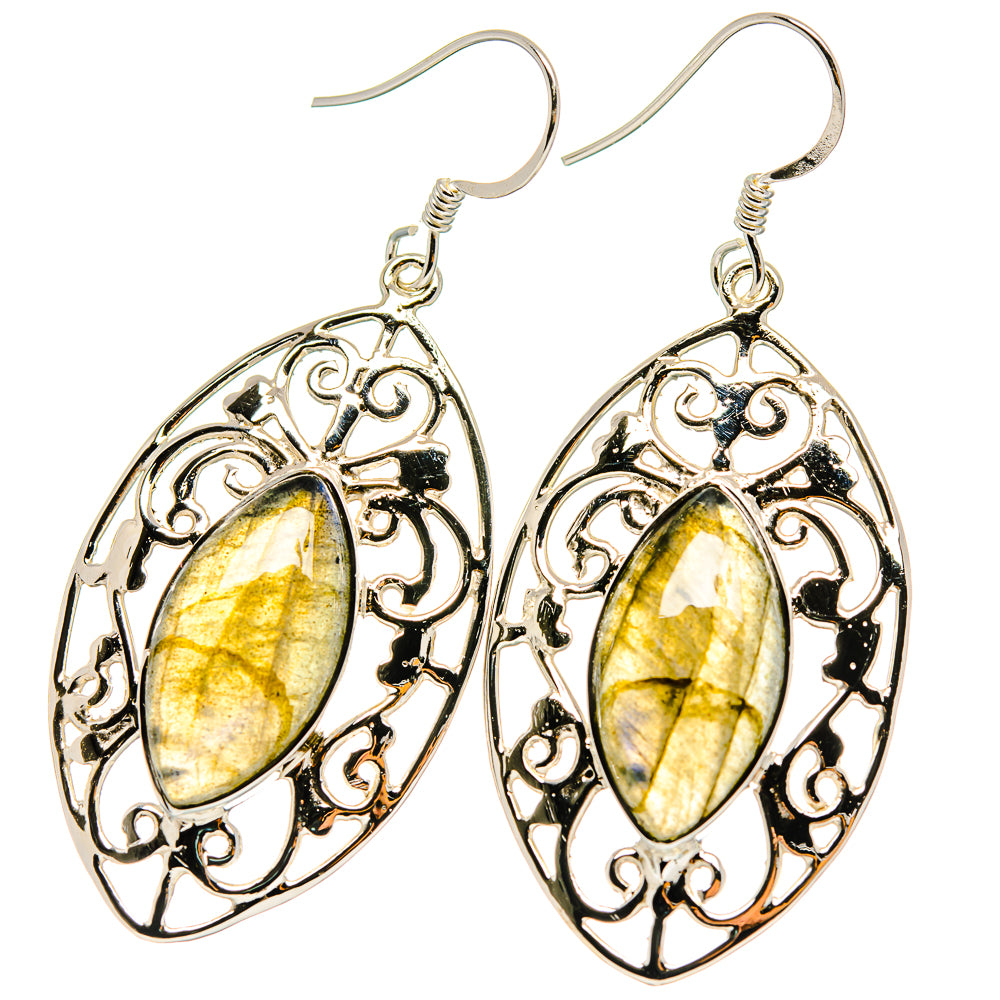 Labradorite Earrings handcrafted by Ana Silver Co - EARR425303 - Photo 2