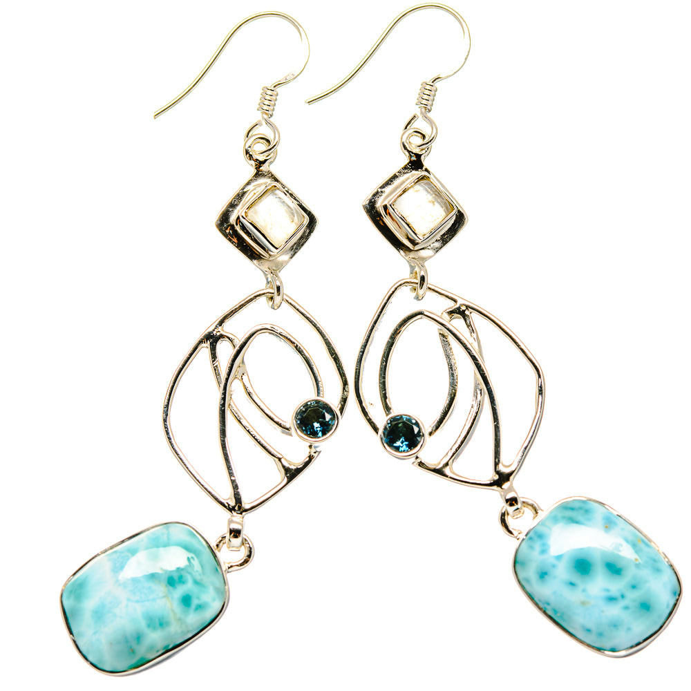 Larimar Earrings handcrafted by Ana Silver Co - EARR425304 - Photo 2