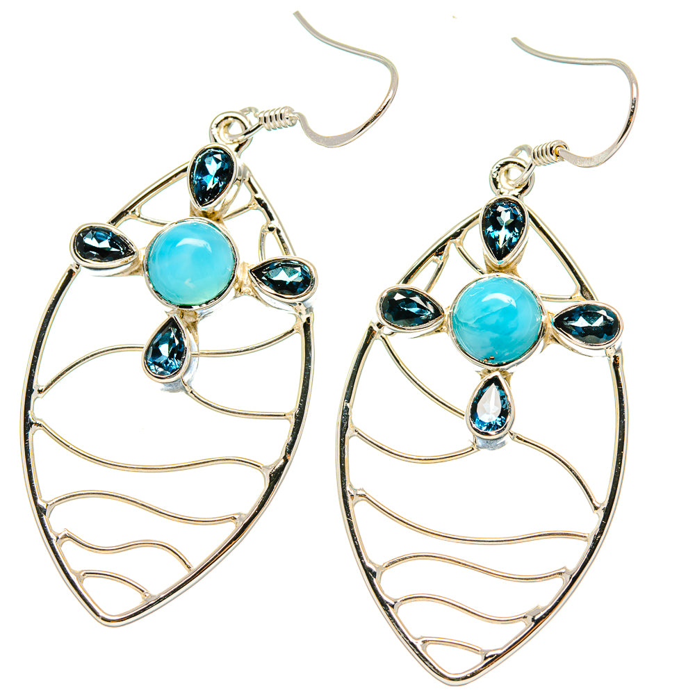 Larimar Earrings handcrafted by Ana Silver Co - EARR425305 - Photo 2