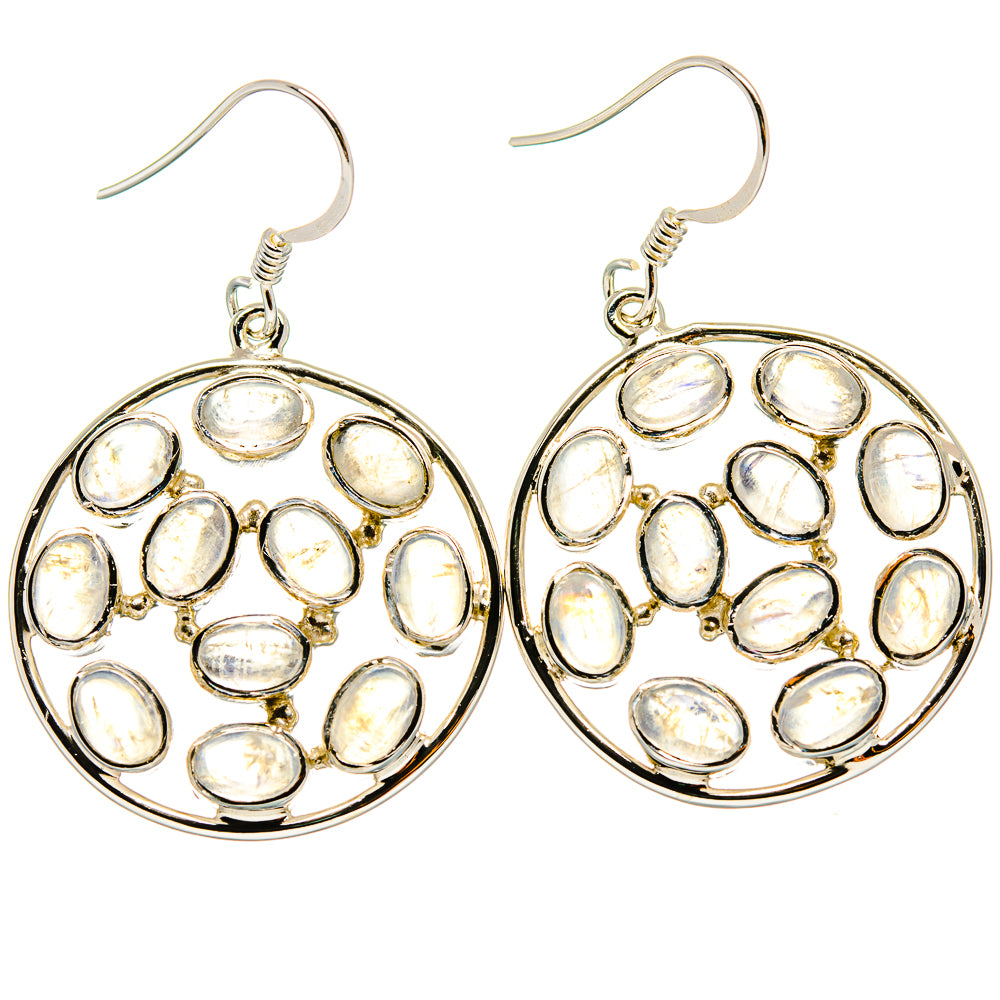 Rainbow Moonstone Earrings handcrafted by Ana Silver Co - EARR425306 - Photo 2