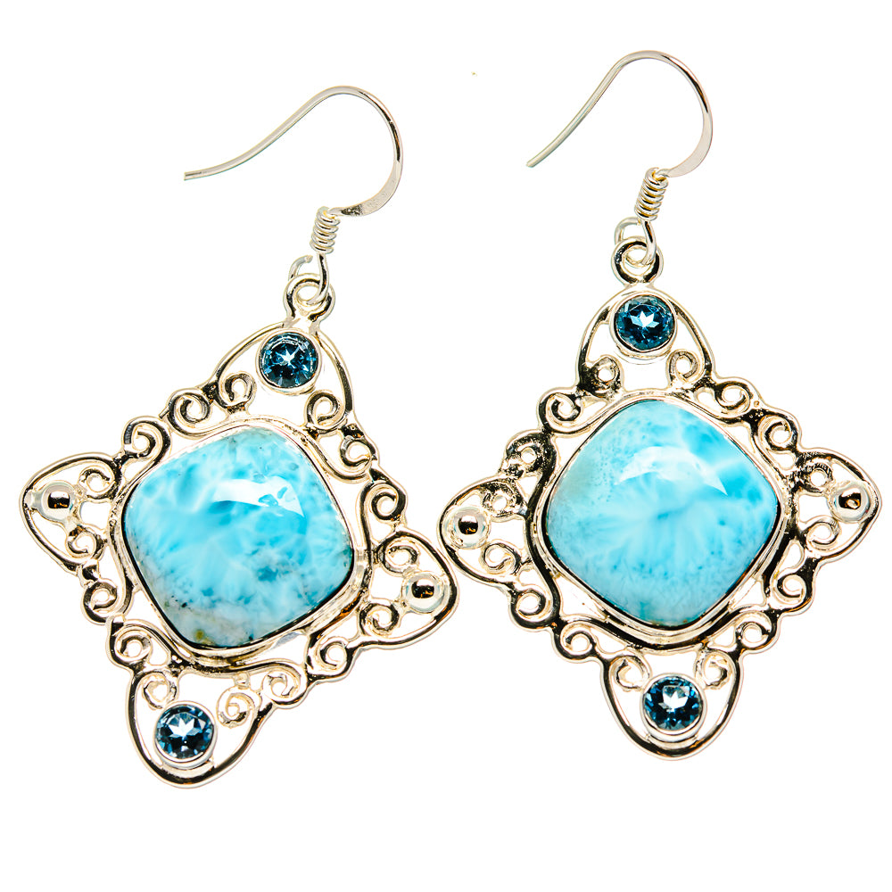 Larimar Earrings handcrafted by Ana Silver Co - EARR425308 - Photo 2