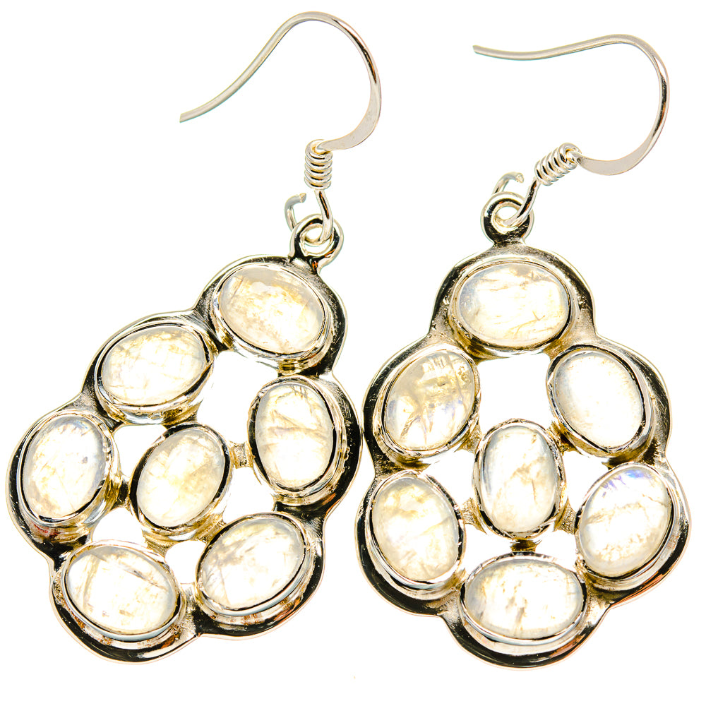 Rainbow Moonstone Earrings handcrafted by Ana Silver Co - EARR425309 - Photo 2