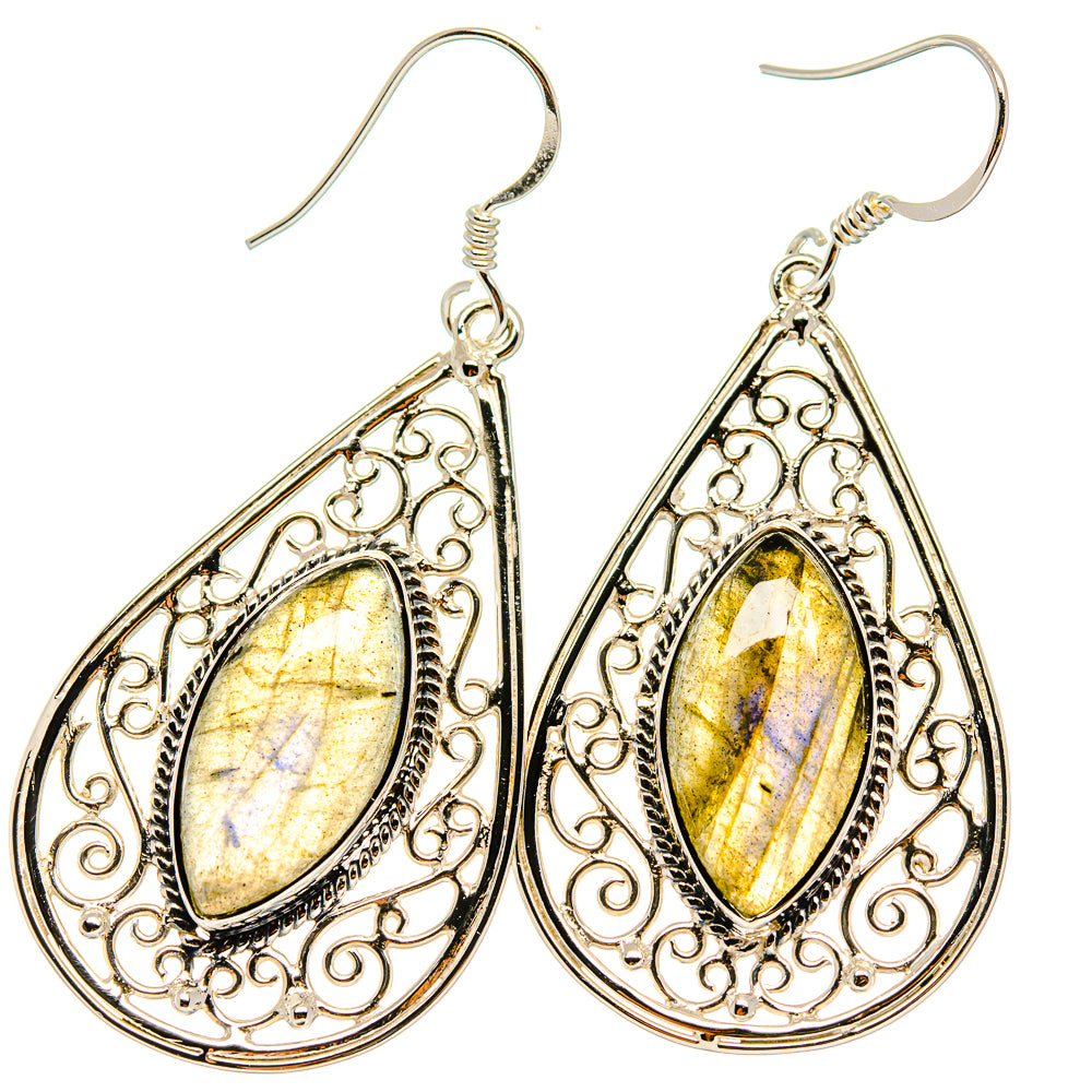Labradorite Earrings handcrafted by Ana Silver Co - EARR425312 - Photo 2