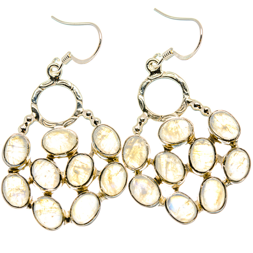 Rainbow Moonstone Earrings handcrafted by Ana Silver Co - EARR425313 - Photo 2
