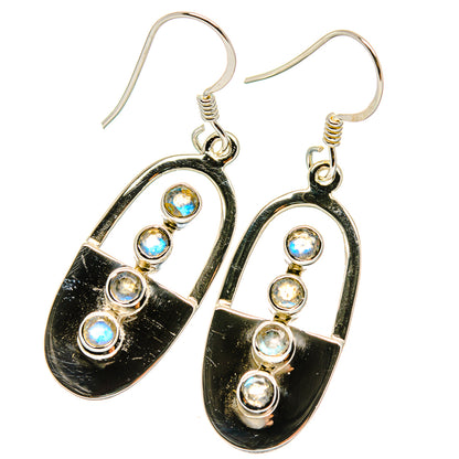 Rainbow Moonstone Earrings handcrafted by Ana Silver Co - EARR425319 - Photo 2