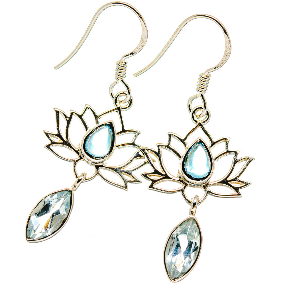 Blue Topaz Earrings handcrafted by Ana Silver Co - EARR425321 - Photo 2