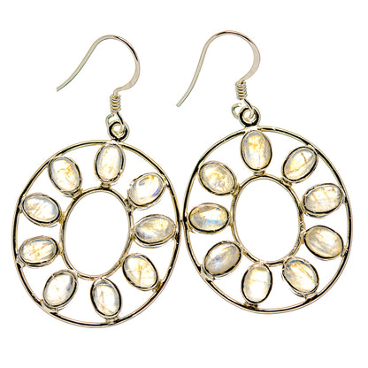 Rainbow Moonstone Earrings handcrafted by Ana Silver Co - EARR425329 - Photo 2