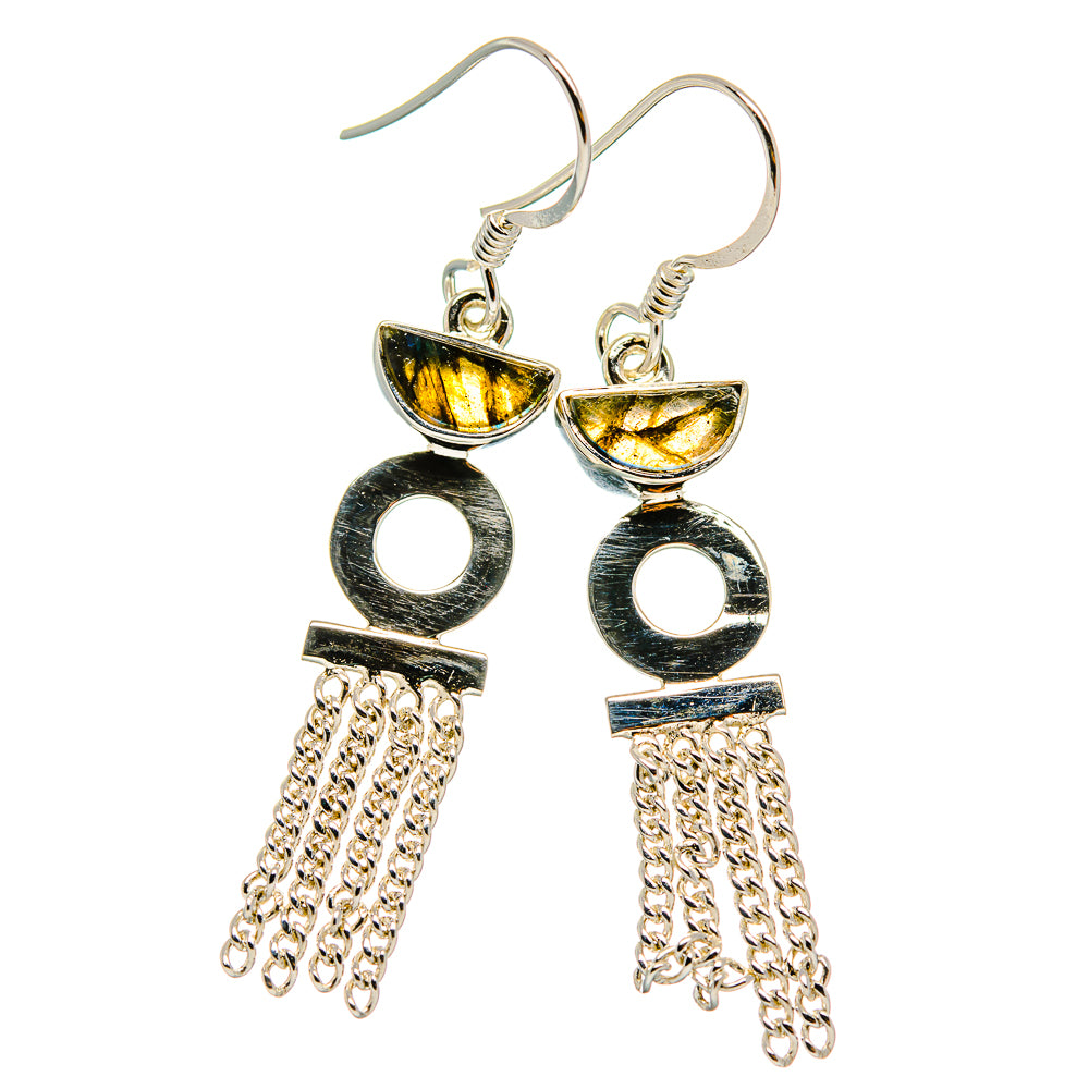 Labradorite Earrings handcrafted by Ana Silver Co - EARR425331 - Photo 2
