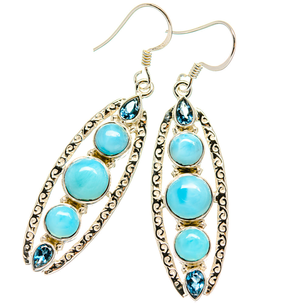 Larimar Earrings handcrafted by Ana Silver Co - EARR425335 - Photo 2