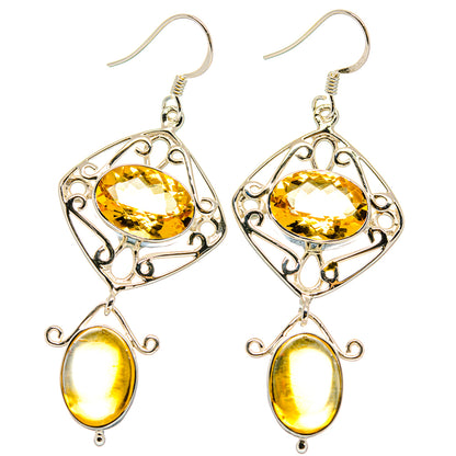 Citrine Earrings handcrafted by Ana Silver Co - EARR425338 - Photo 2