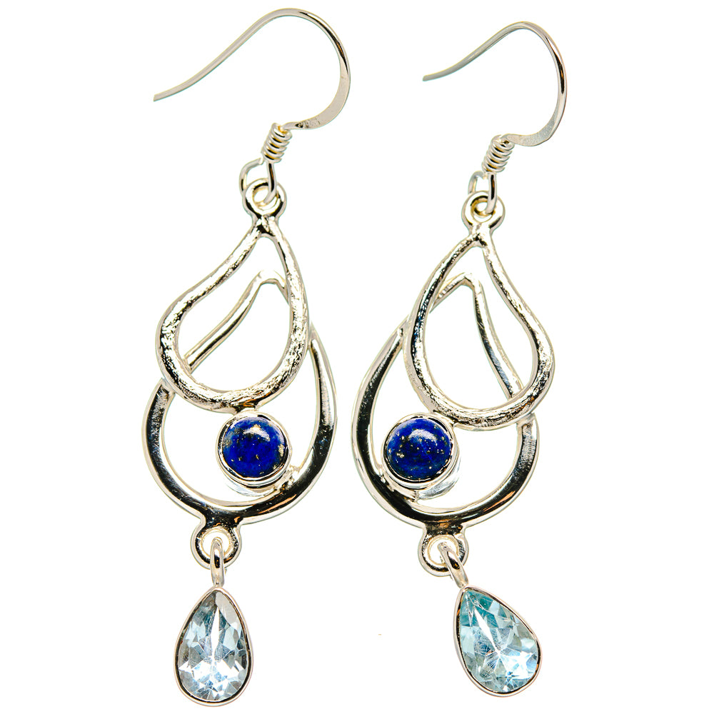 Lapis Lazuli Earrings handcrafted by Ana Silver Co - EARR425344 - Photo 2