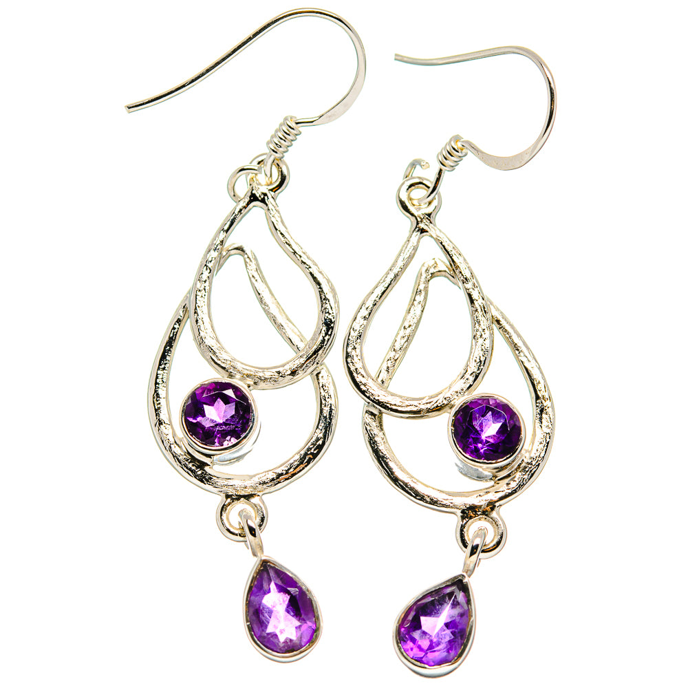 Amethyst Earrings handcrafted by Ana Silver Co - EARR425346 - Photo 2