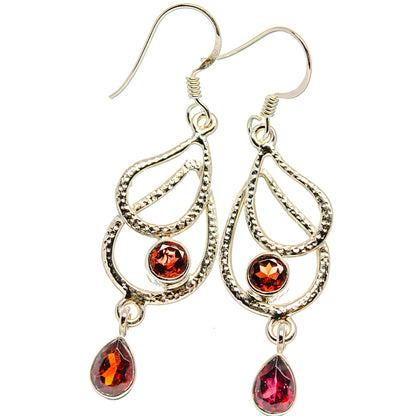 Garnet Earrings handcrafted by Ana Silver Co - EARR425351 - Photo 2
