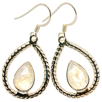 Rainbow Moonstone Earrings handcrafted by Ana Silver Co - EARR425356 - Photo 2