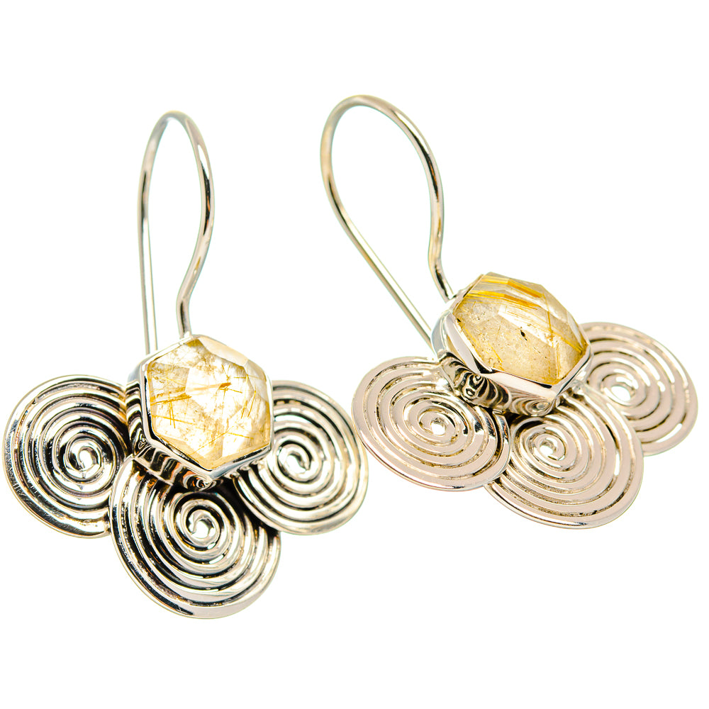 Rutilated Quartz Earrings handcrafted by Ana Silver Co - EARR425360 - Photo 2