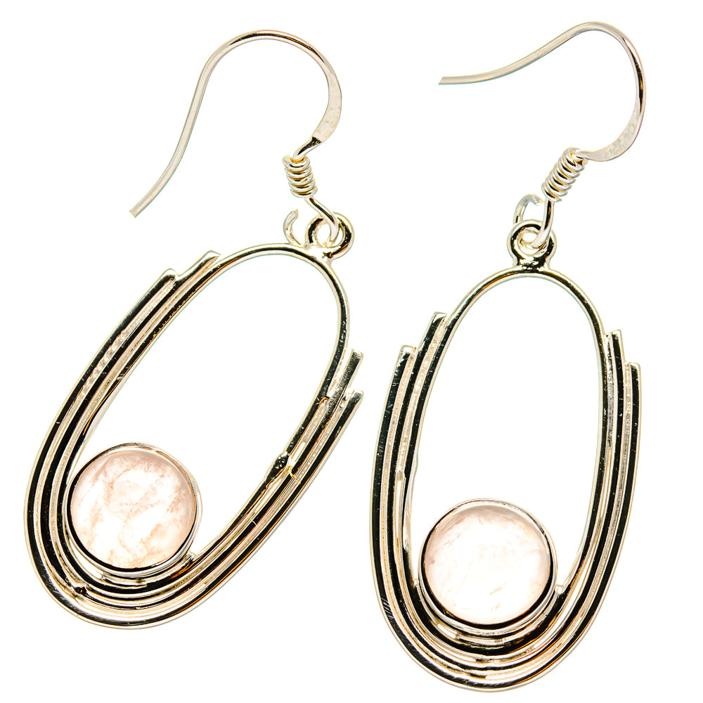 Rose Quartz Earrings handcrafted by Ana Silver Co - EARR425372 - Photo 2