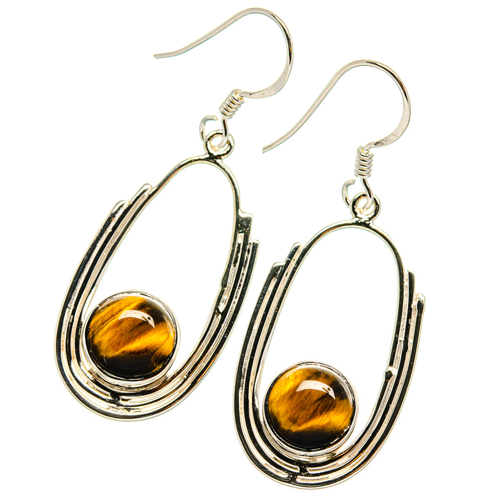 Tiger Eye Earrings handcrafted by Ana Silver Co - EARR425373 - Photo 2