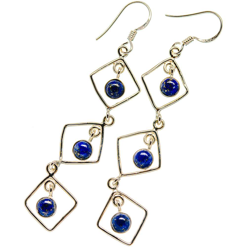 Lapis Lazuli Earrings handcrafted by Ana Silver Co - EARR425376 - Photo 2