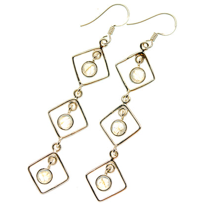 Rainbow Moonstone Earrings handcrafted by Ana Silver Co - EARR425378 - Photo 2