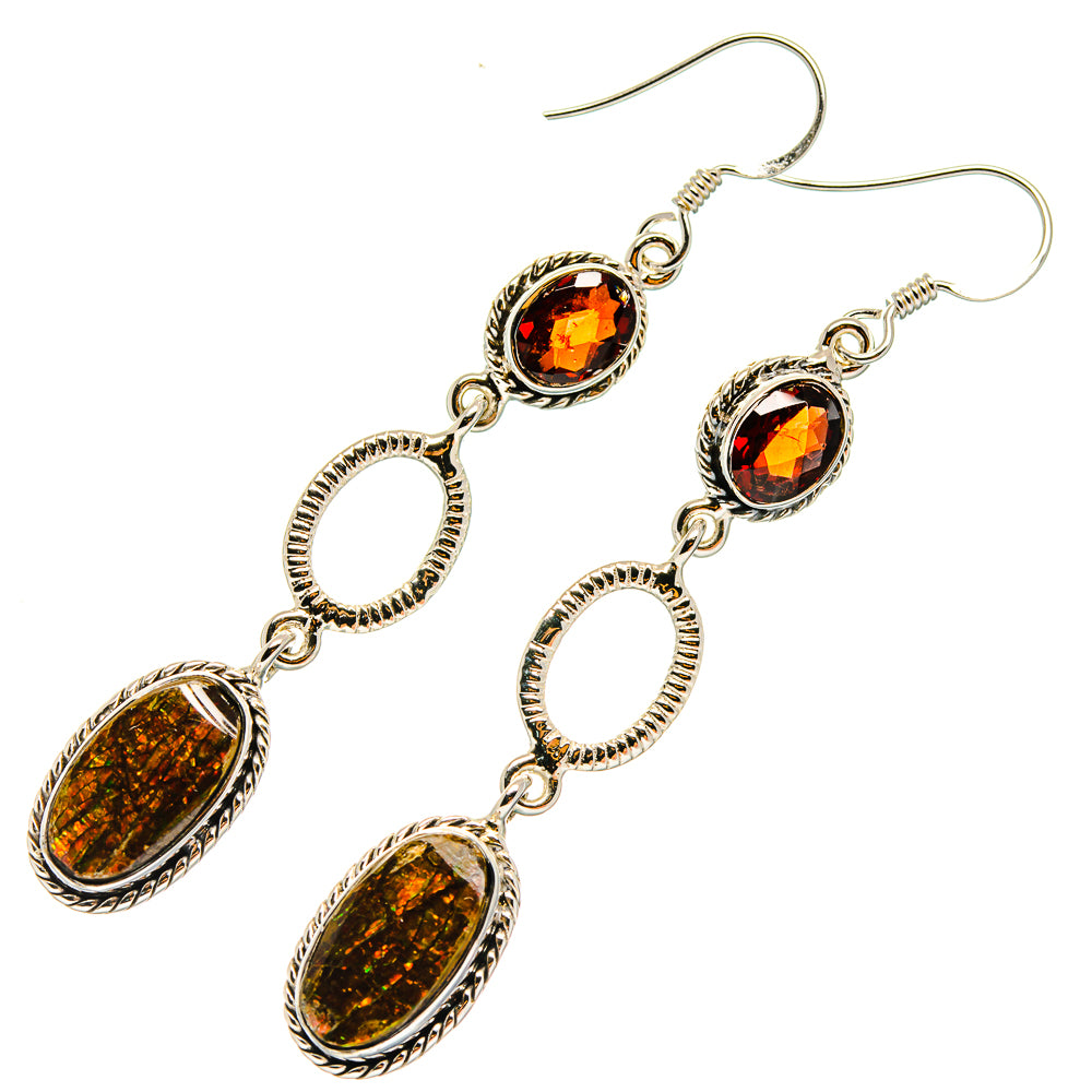 Ammolite Earrings handcrafted by Ana Silver Co - EARR425380 - Photo 2