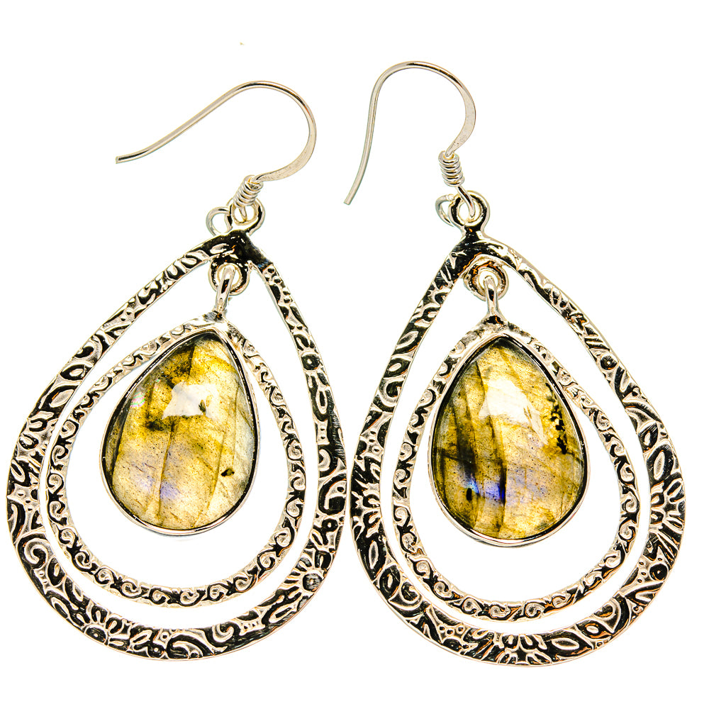 Labradorite Earrings handcrafted by Ana Silver Co - EARR425381 - Photo 2