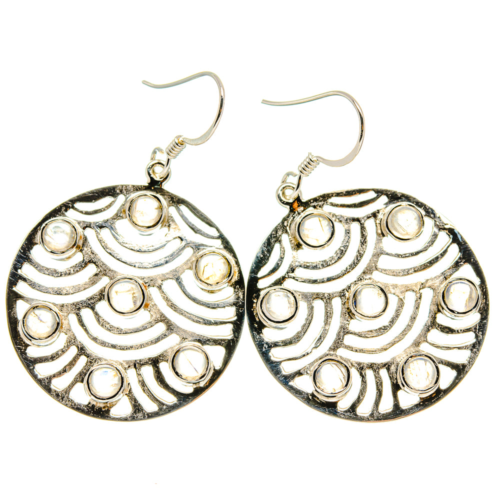 Rainbow Moonstone Earrings handcrafted by Ana Silver Co - EARR425383 - Photo 2