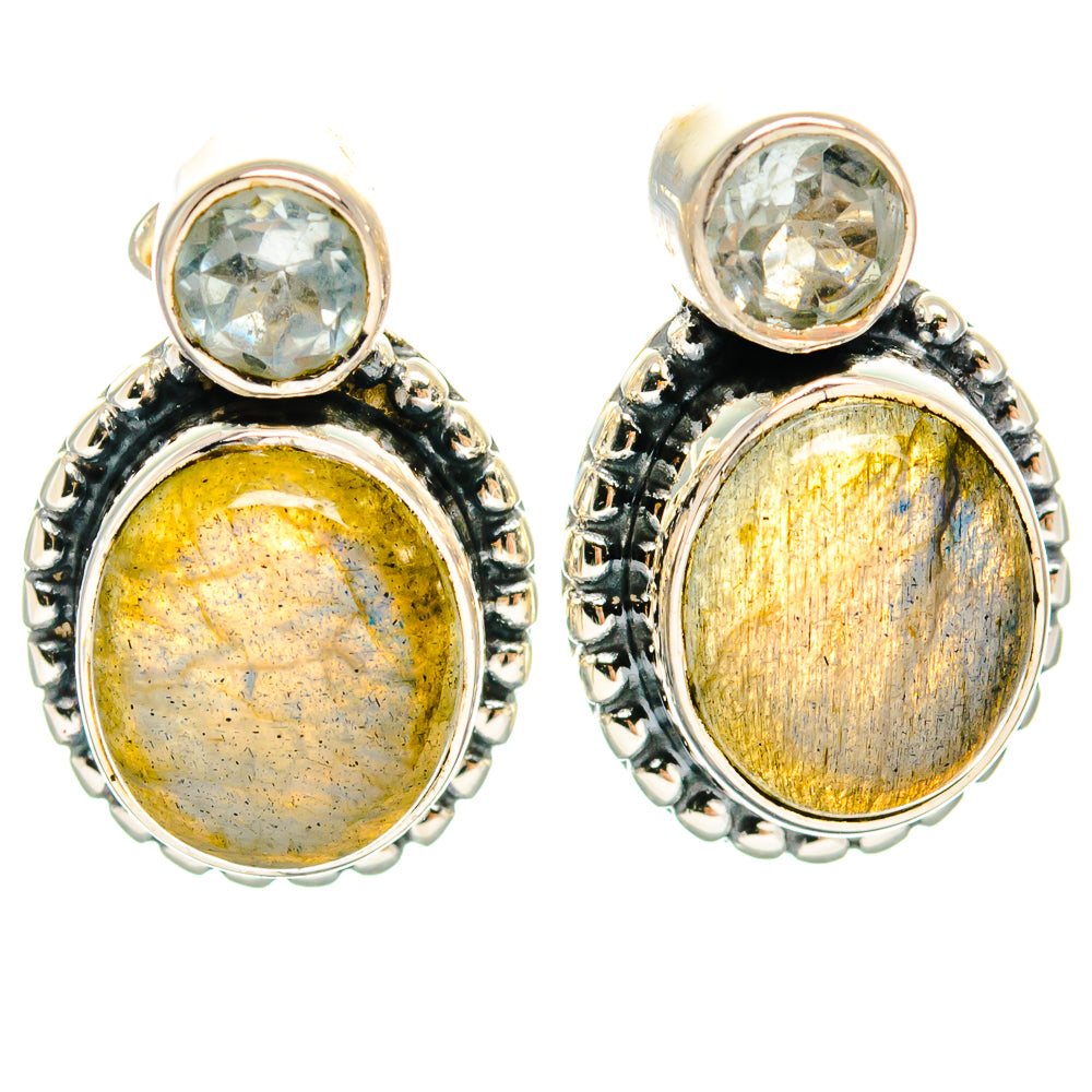 Labradorite Earrings handcrafted by Ana Silver Co - EARR425389 - Photo 2