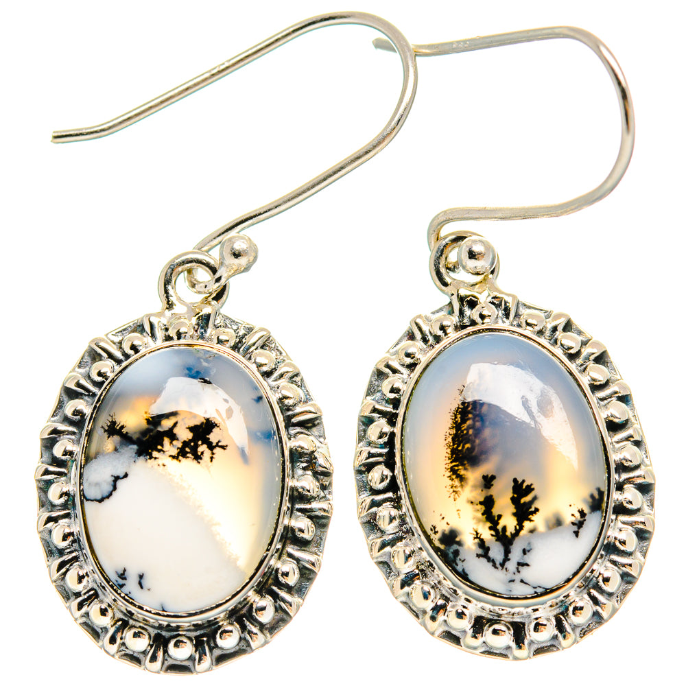 Dendritic Opal Earrings handcrafted by Ana Silver Co - EARR425390 - Photo 2