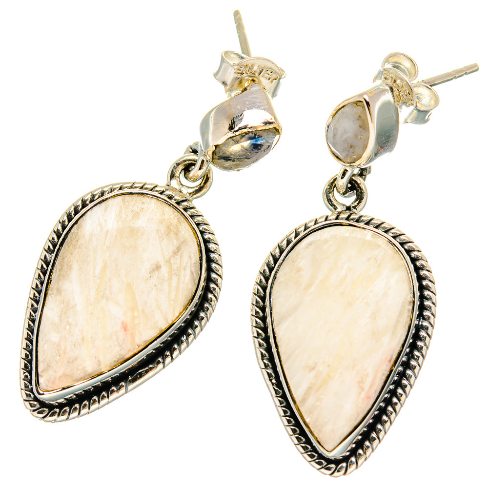 Scolecite Earrings handcrafted by Ana Silver Co - EARR425407 - Photo 2