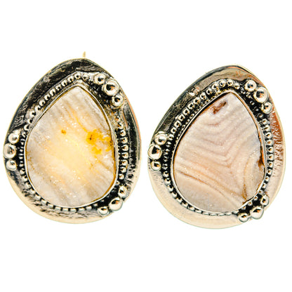 Desert Druzy Earrings handcrafted by Ana Silver Co - EARR425416 - Photo 2
