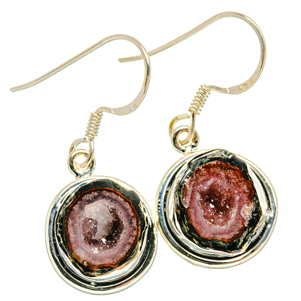 Coconut Geode Druzy Earrings handcrafted by Ana Silver Co - EARR425417 - Photo 2